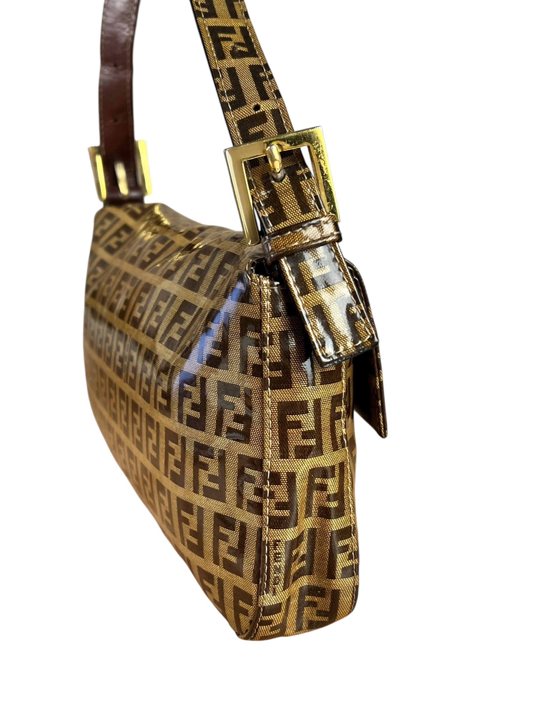 Fendi FF PVC Coated Canvas Baguette