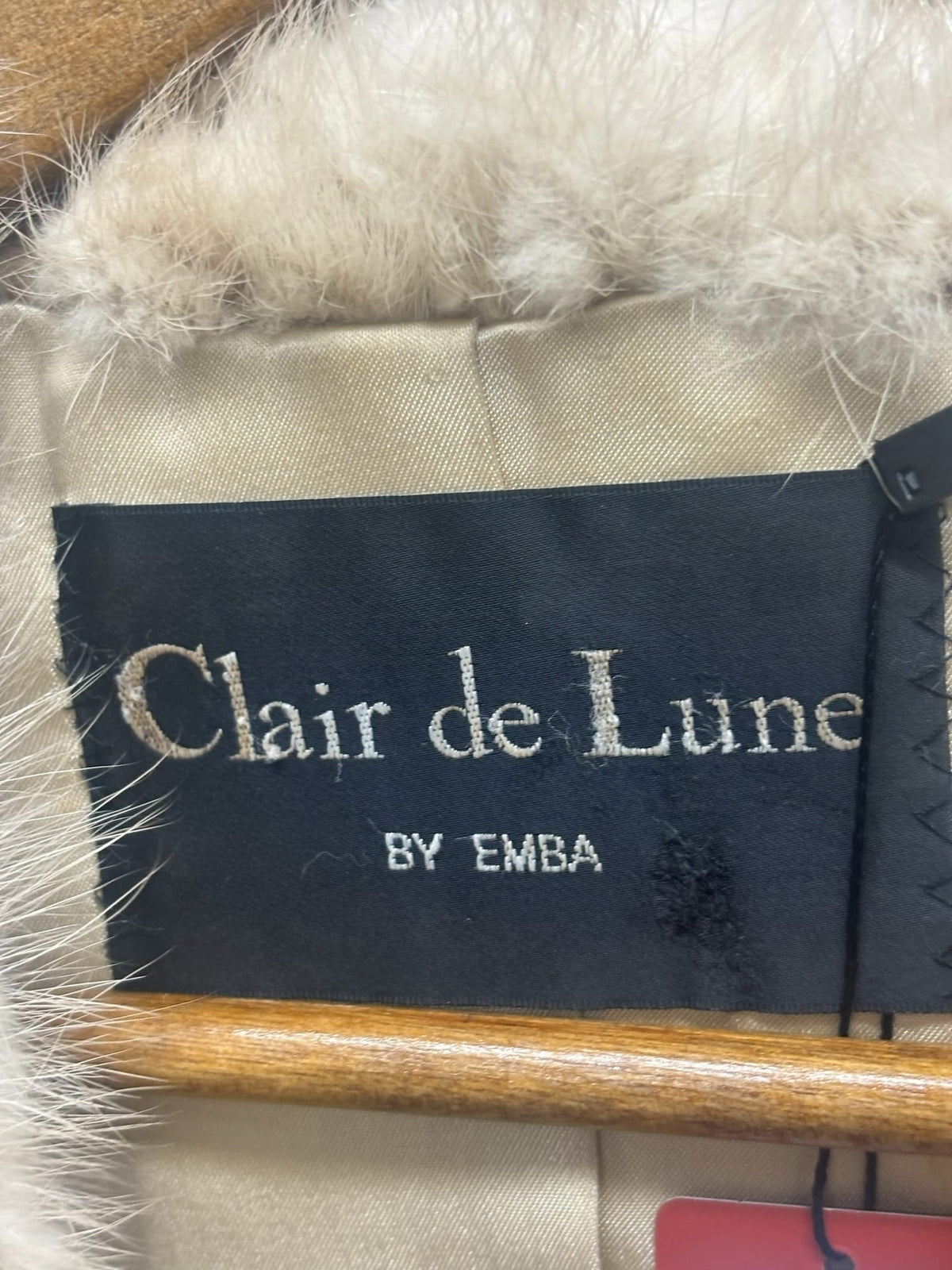Vintage Light Brown Striped Fox Fur Coat