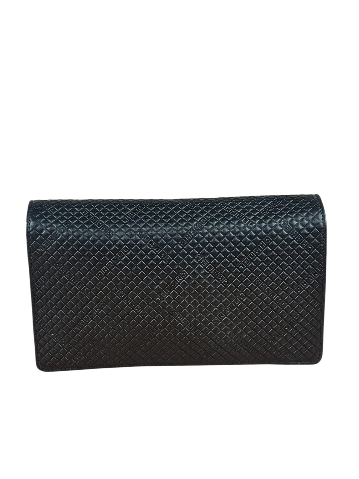 Chanel Beige/Black Small Quilted Leather Wallet On Chain 2004