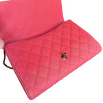 Chanel Coral Pink Matte Quilted Caviar Flap Shoulder Bag 2012