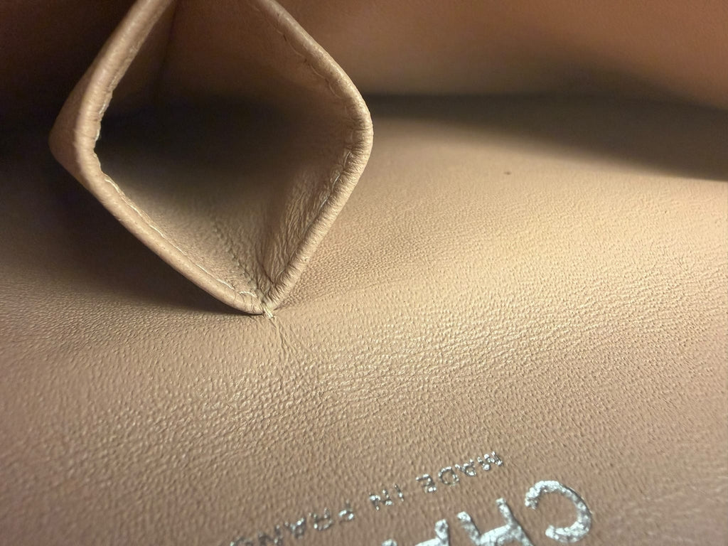 Chanel Patent Nude Quilted Jumbo Flap 2011