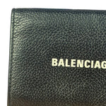 Balenciaga Black Leather Cash Mini Wallet