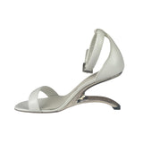 Alexander McQueen White Arc Calfskin Sandal