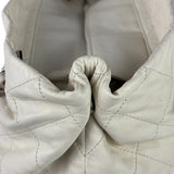 Chanel White Quilted Leather Gabrielle Shopping Tote 2010