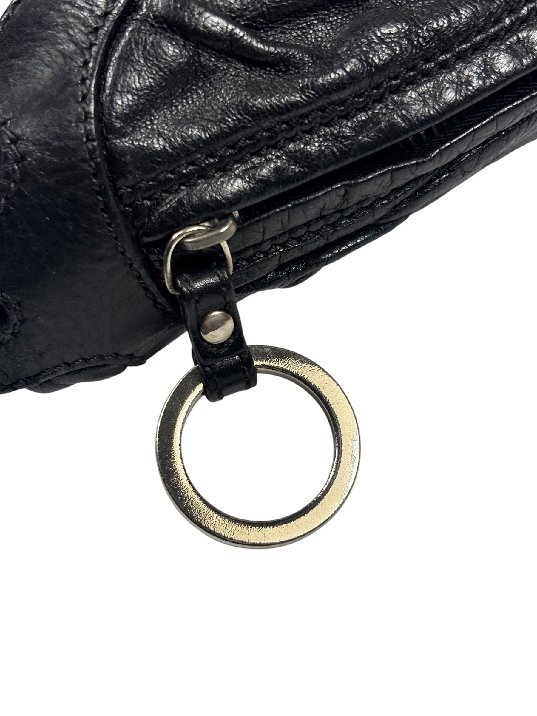Fendi Black Leather Hobo Bag
