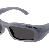 Balenciaga Grey BB0266S Rectangular Logo Sunglasses