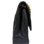 Chanel Black Leather Jumboo Double Flap Shoulder Bag