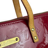 Louis Vuitton Red Leather Monogram Vernis Bellevue Handbag PM