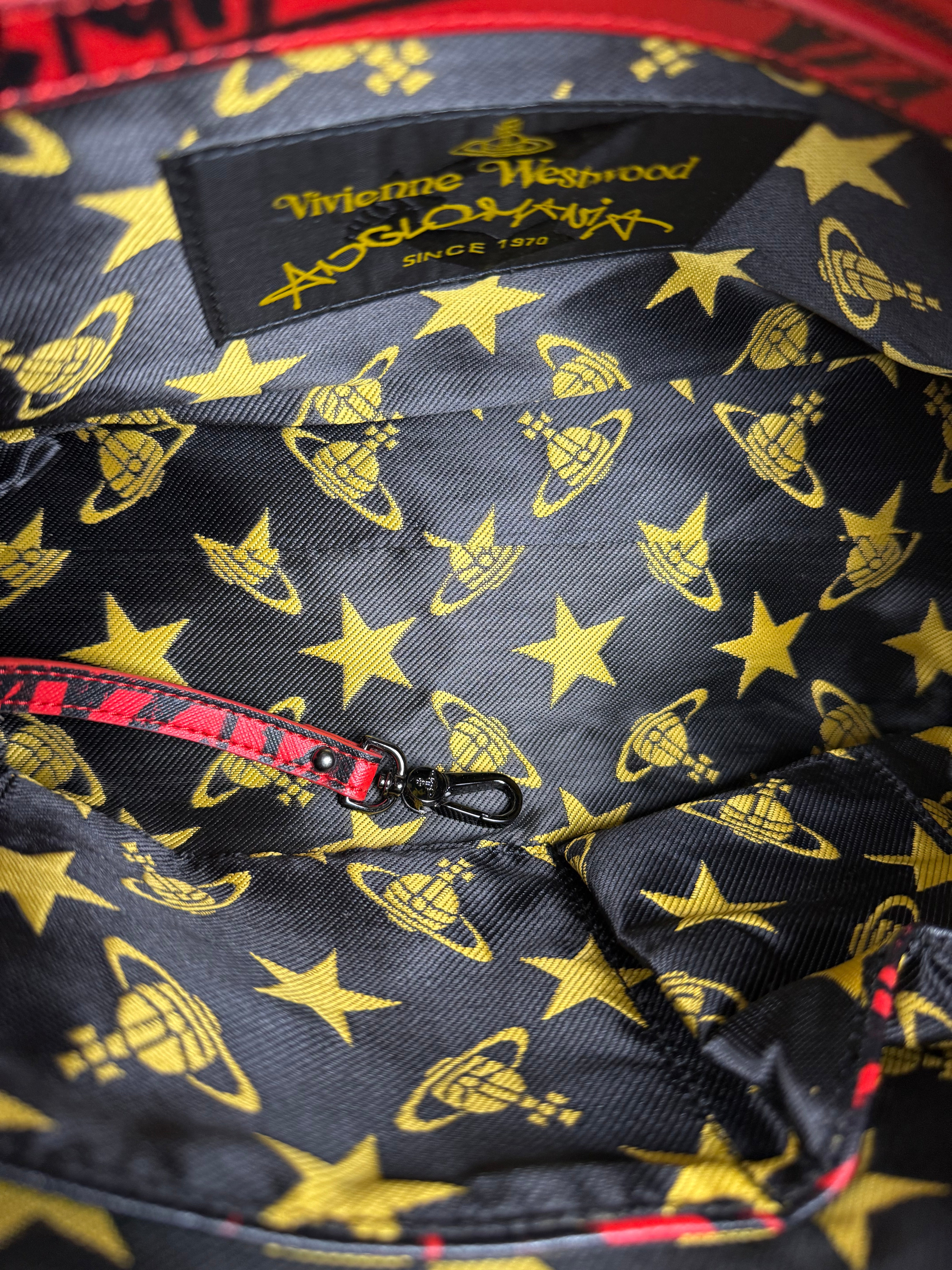 Vivienne Westwood Grafiti Plaid Boston Bag