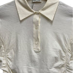 Miu Miu Off-White Short Sleeve Polo Style Top