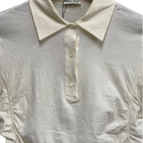 Miu Miu Off-White Short Sleeve Polo Style Top