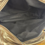 Chloe Metallic Gold Leather Paddington Handbag