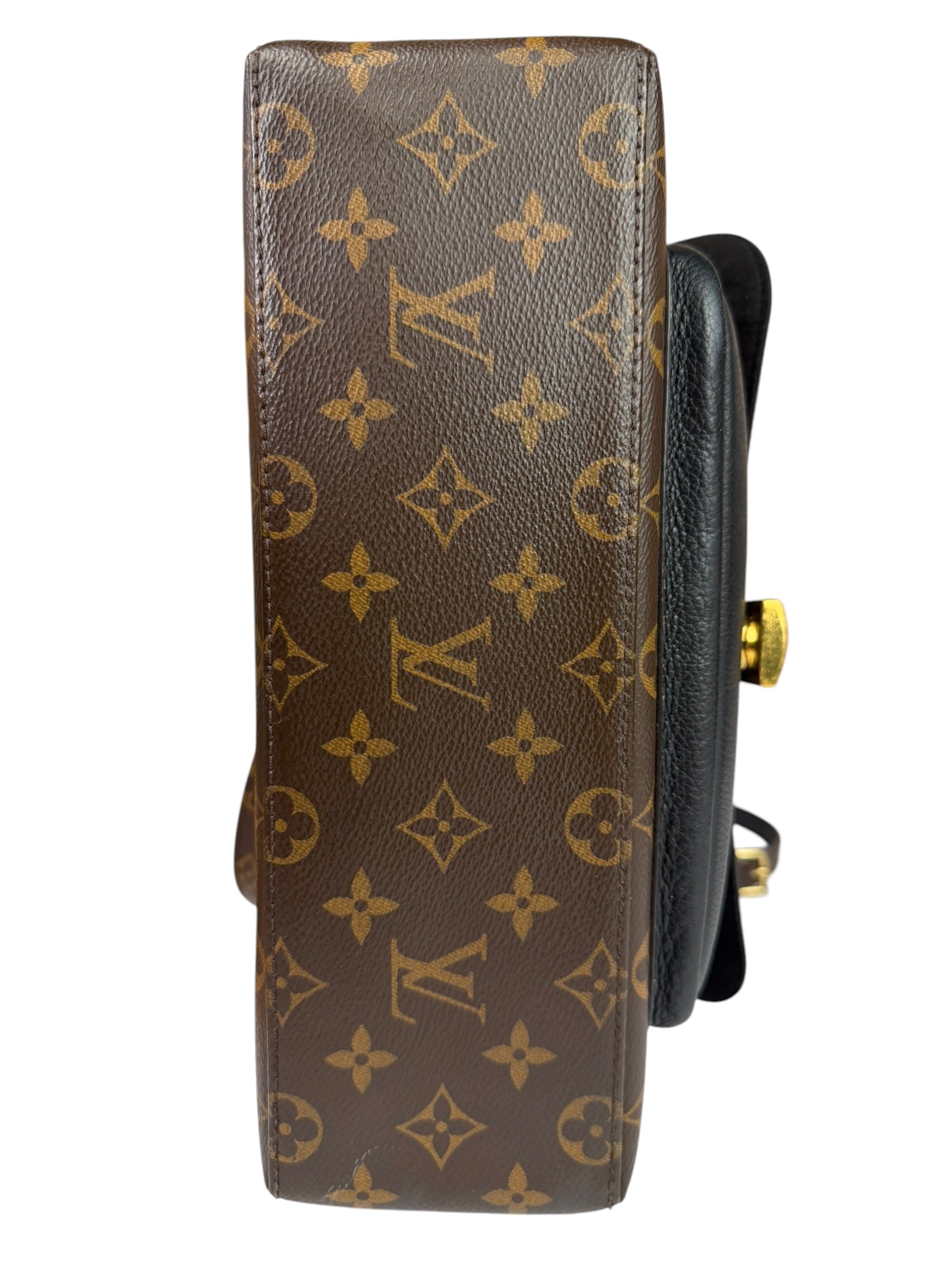 Louis Vuitton Black Leather/ Monogram Marignan 2Way Bag