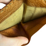 Fendi Bronze Bi-Fold Pebbled Leather Wallet