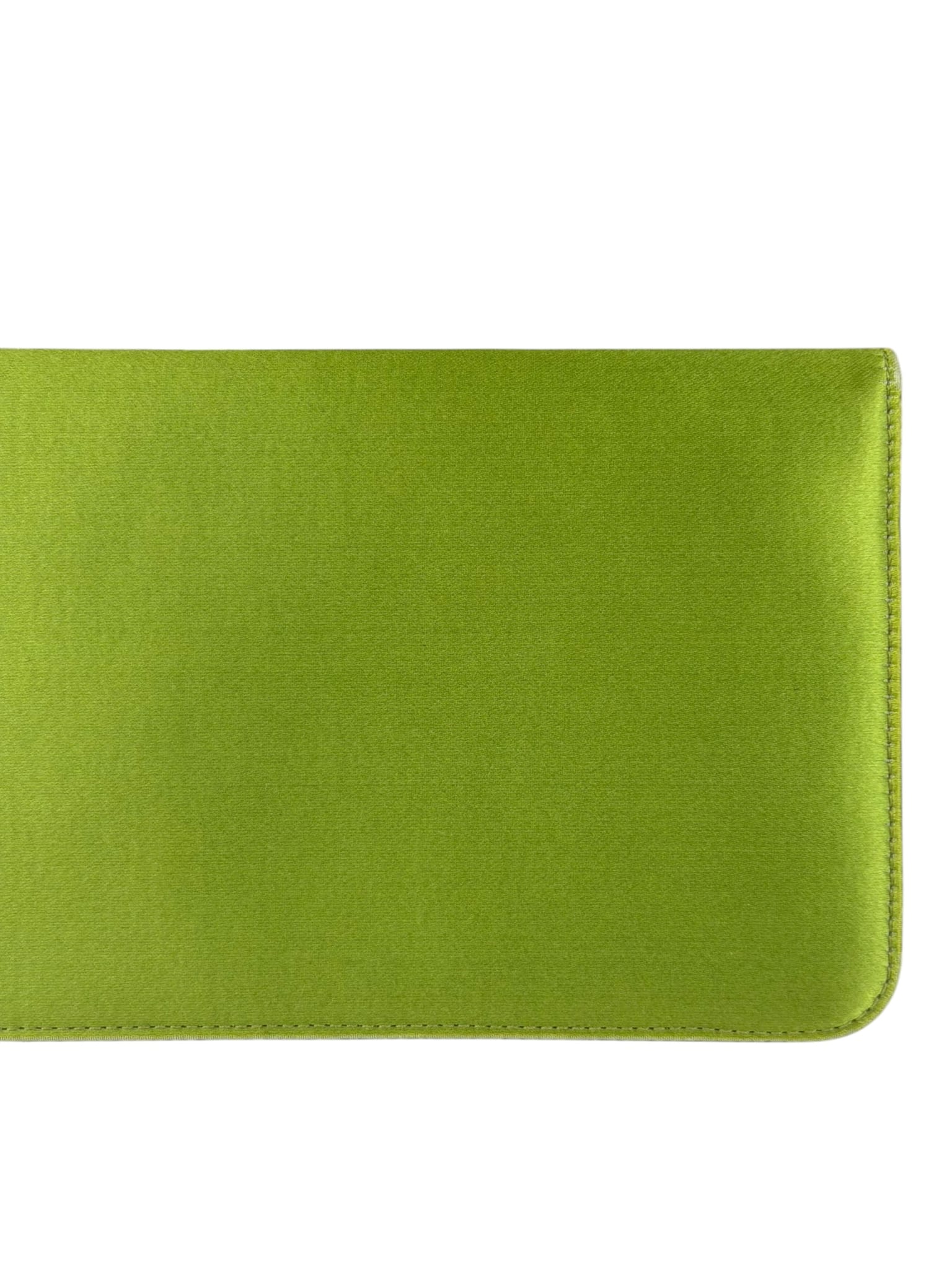 Dolce & Gabbana Lime Green Satin Clutch