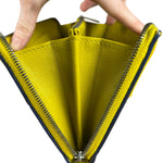 Bottega Veneta Large Intreccio Long Zip Wallet Yellow