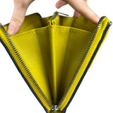 Bottega Veneta Large Intreccio Long Zip Wallet Yellow