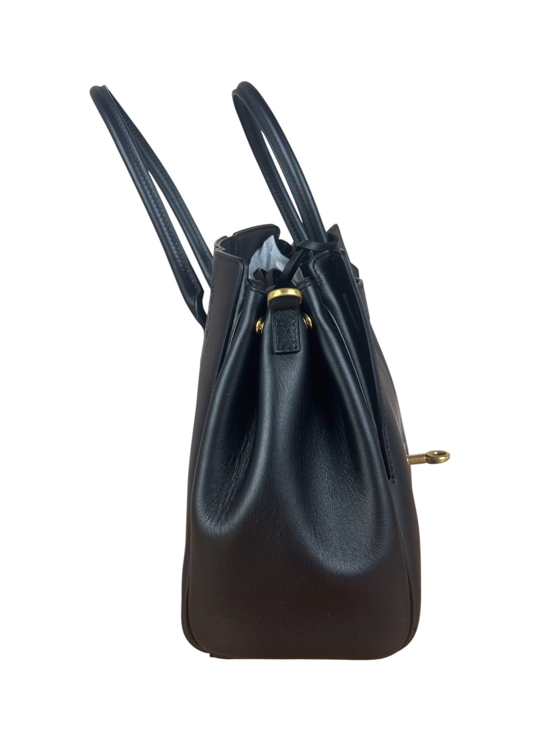 Balenciaga Black Leather Bel Air Carry All Two-Way Bag