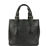 Burberry Black Pebbled Leather Tote Handbag