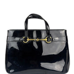 Gucci Vintage Black Patent Leather Tote