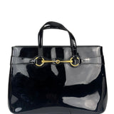 Gucci Vintage Black Patent Leather Tote