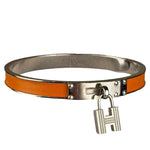 Hermes Orange Kelly H Lock Mini Clic Bracelet
