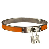Hermes Orange Kelly H Lock Mini Clic Bracelet