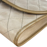 Chanel Beige Leather Trim Matelasse Mini Shoulder Bag 2009