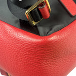 Coach Red Pebbled Mini Charlie Backpack