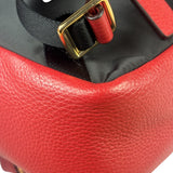 Coach Red Pebbled Mini Charlie Backpack