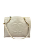 Chanel Vintage Beige Leather Timeless Tote 1996
