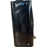 Chanel Black Patent Leather Quilted Lipstick Tote 2011