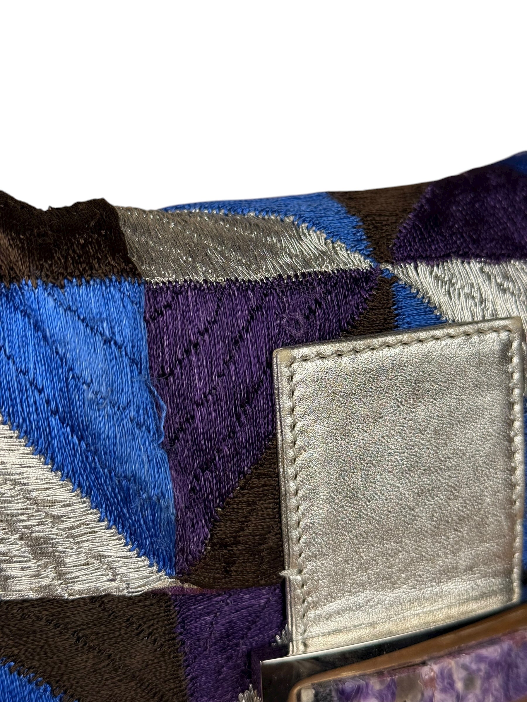 Fendi Vintage Embroidered Patchwork Baguette
