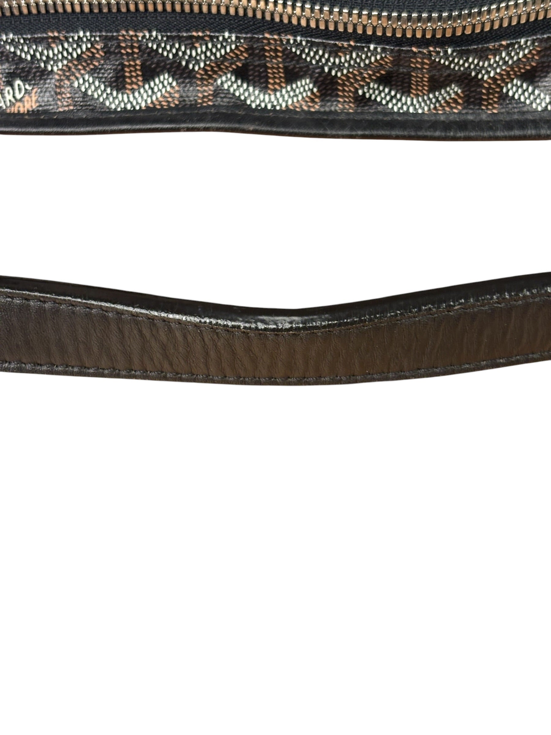 Goyard Brown/Black Leather Boheme Hobo Bag