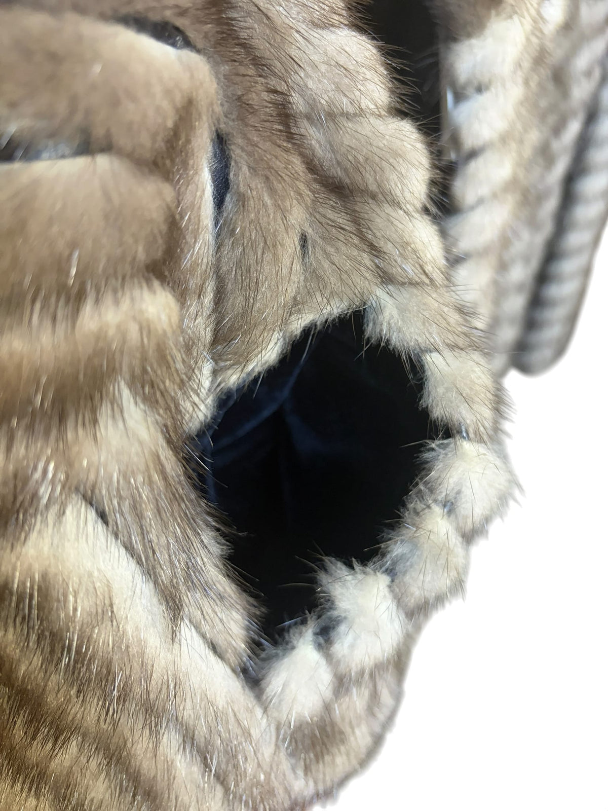 Vintage Emba Chevron Iris Mink Fur Coat