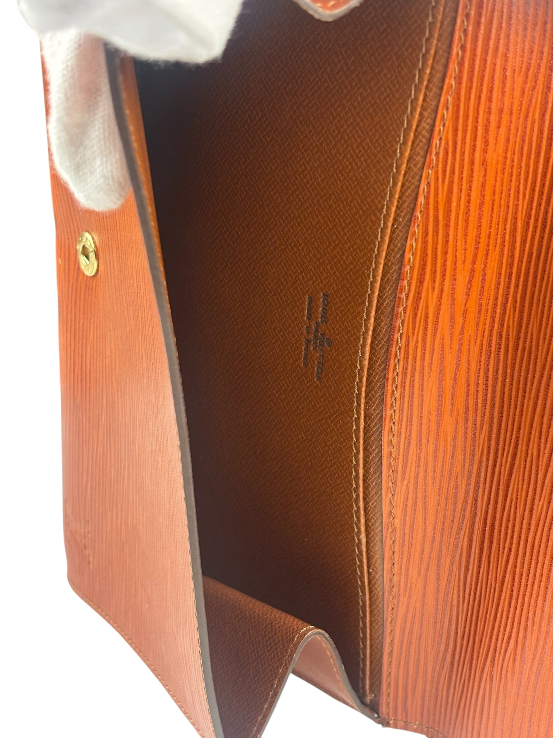 Louis Vuitton Vintage Art Deco Brown Epi Clutch
