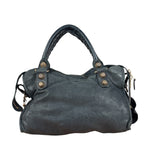 Balenciaga Black Leather Giant Gold City Two-Way Bag 21
