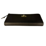 Vivienne Westwood Brown Leather Orb Zip Long Wallet