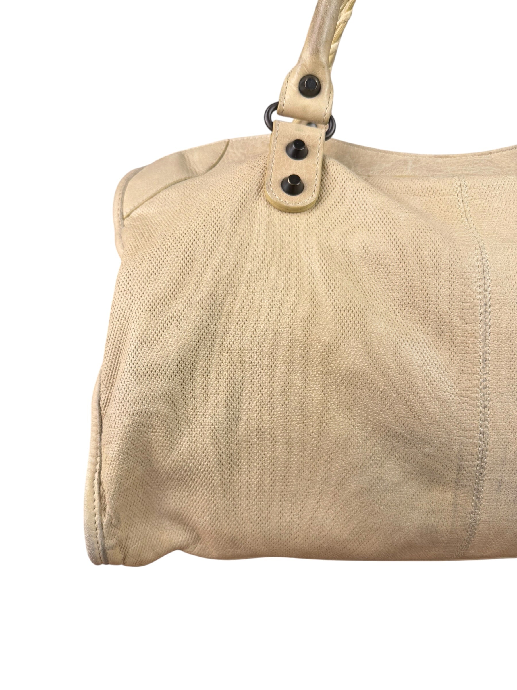 Balenciaga Cream Leather Le City Bag