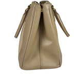Prada Beige Saffiano Leather Galleria Large Shoulder Bag