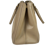 Prada Beige Saffiano Leather Galleria Large Shoulder Bag