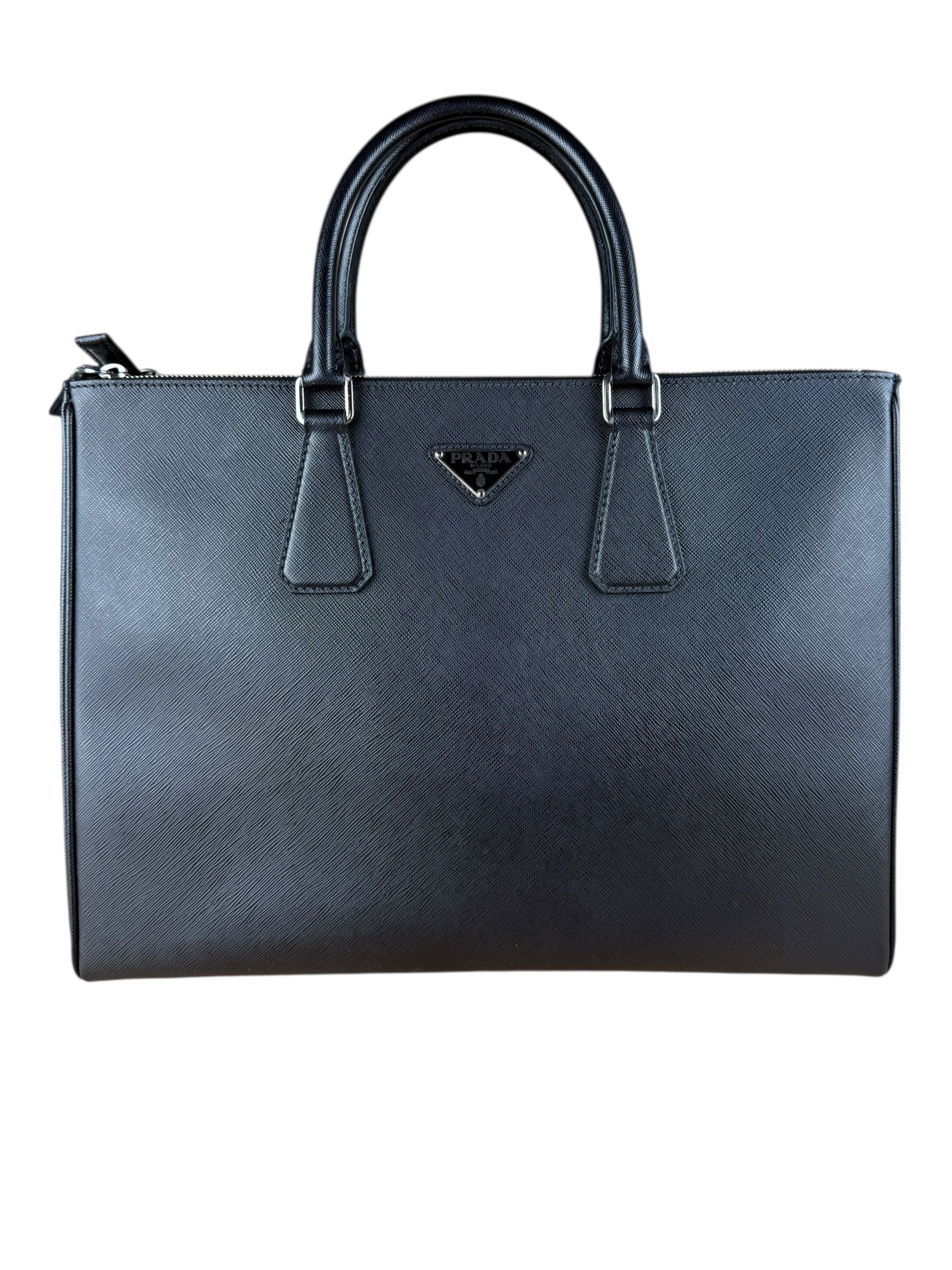 Prada Black Saffiano Leather Galleria Tote