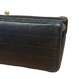 Chanel Black Quilted Leather Chain Flap Bag
