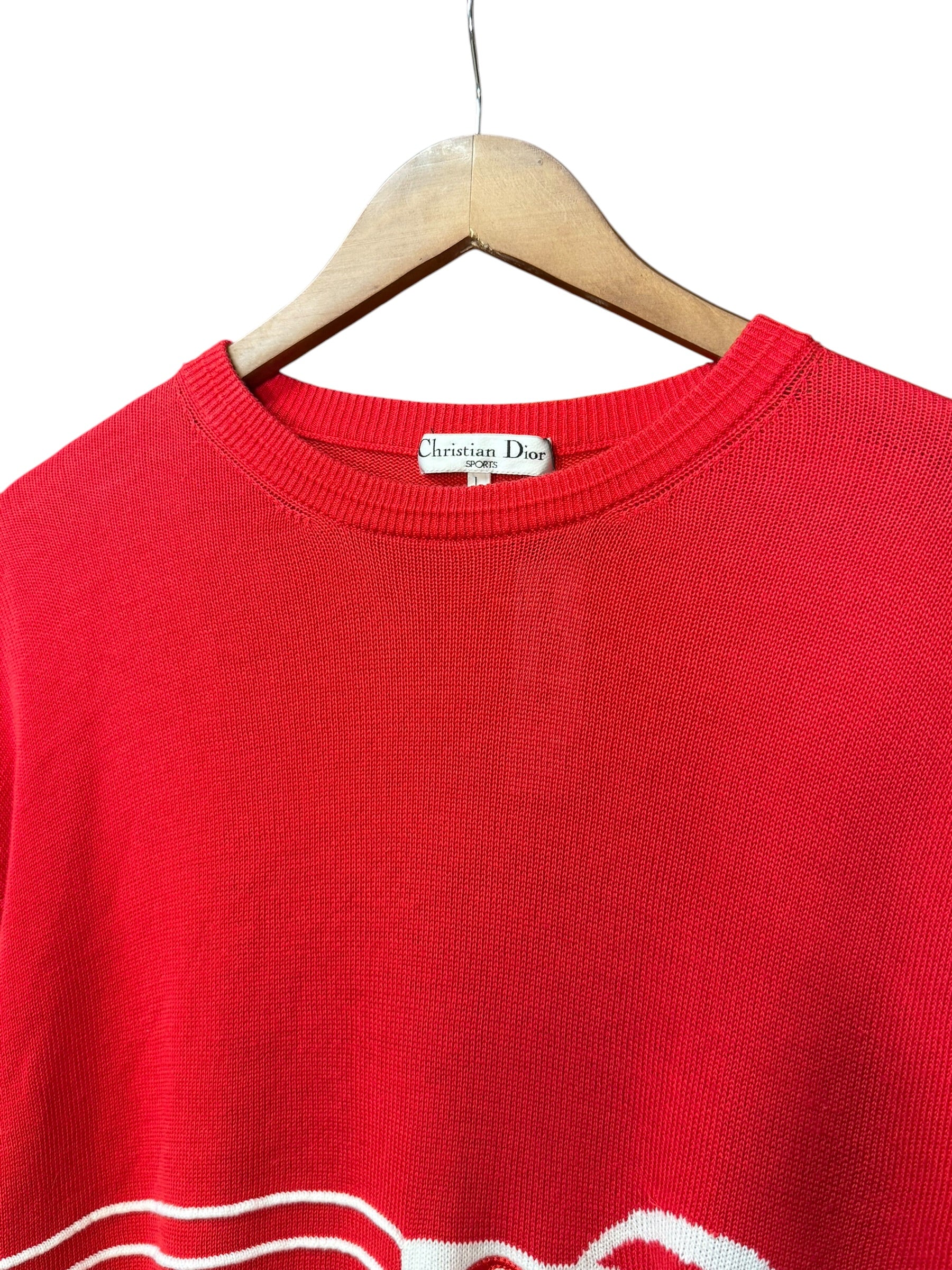 Christian Dior Sport Red Vintage Logo Sweater