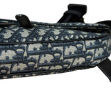 Christian Dior Navy Oblique Saddle Crossbody Bag