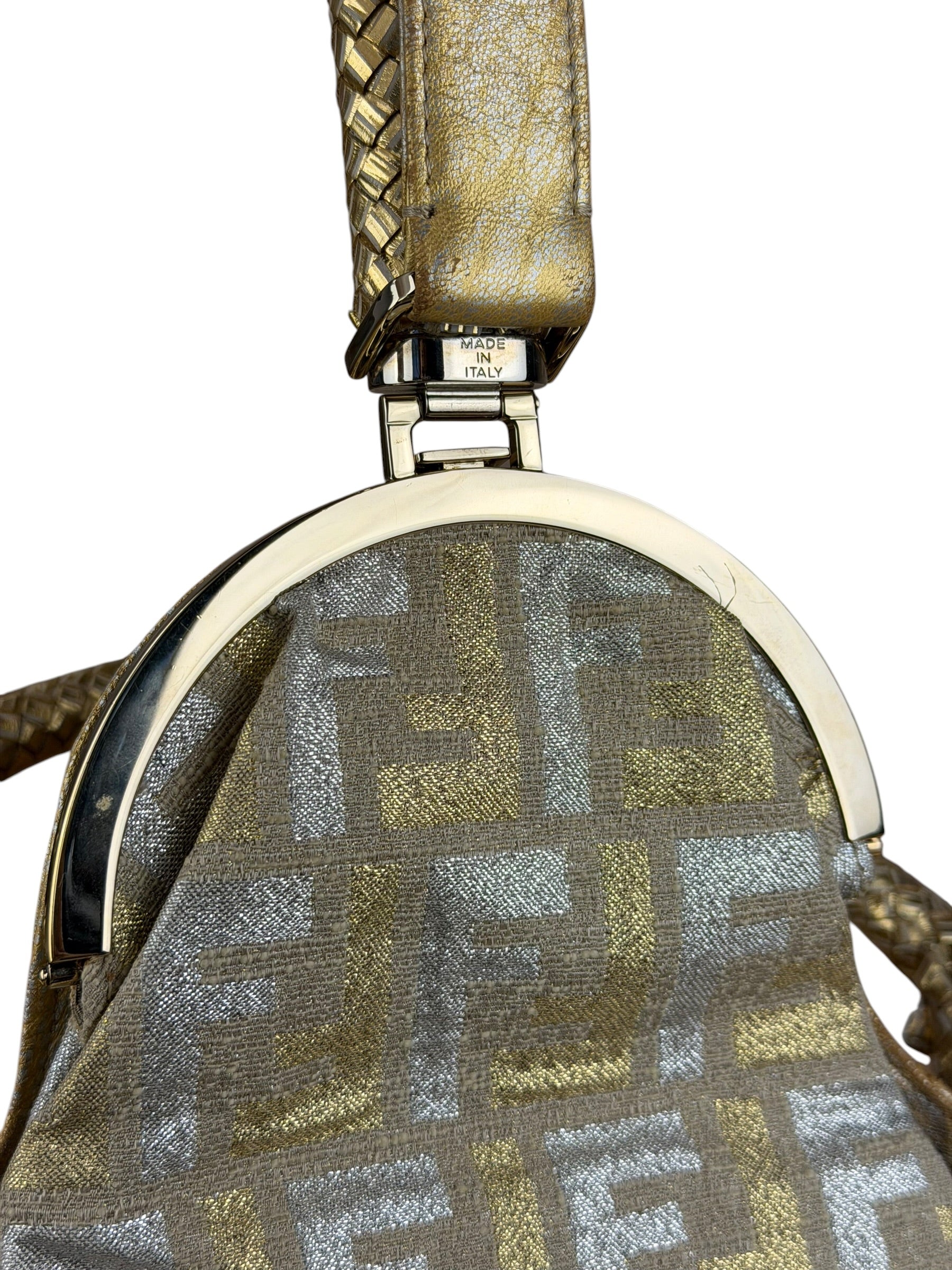 Fendi Metallic Gold Spy Shoulder Bag