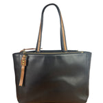 Chloe Black Leather Roy Large Zip Shoulder Bag