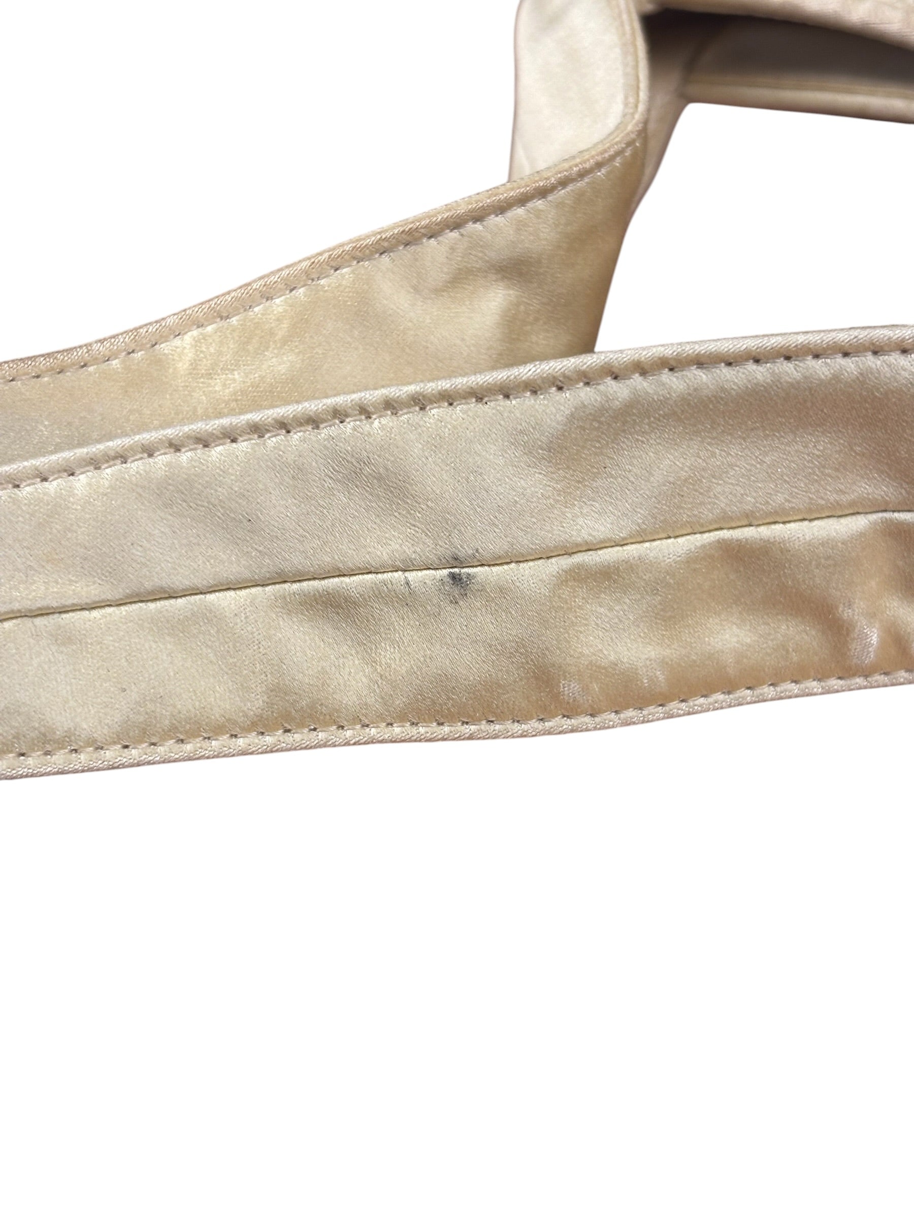 Bottega Veneta Butter Yellow Satin Intrecciato Shoulder Bag