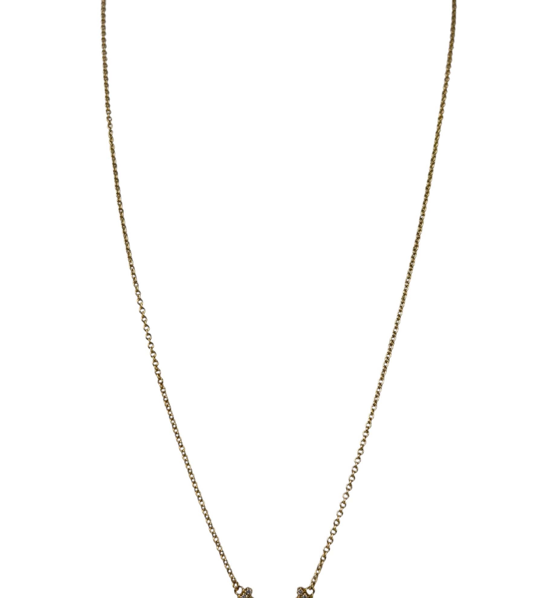 Tiffany & Co.T Smile Yellow Gold & Diamonds Pendant Necklace