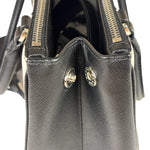 Prada Black/White Saffiano Leather Striped Two-Way Bag